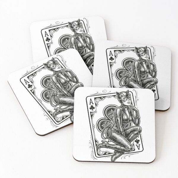 Item preview, Ace of Clubs – Dark Cat Queen designed and sold by JaaGo PopLab.