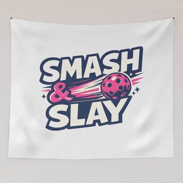 Item preview, Pickleball Shirt for Women – Smash & Slay – Modern Typographic Gift for Female Players 18–35 designed and sold by Pickleball-Gift.