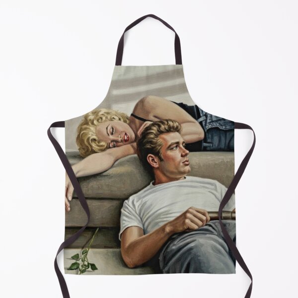 Item preview, The Beautiful and the Damned: Marilyn and James Dean Noir Impasto Portrait designed and sold by Art's Diner.