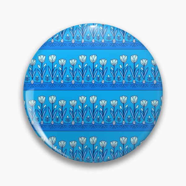 Item preview, Cerulean Tulip Border designed and sold by Finding Fortuity.