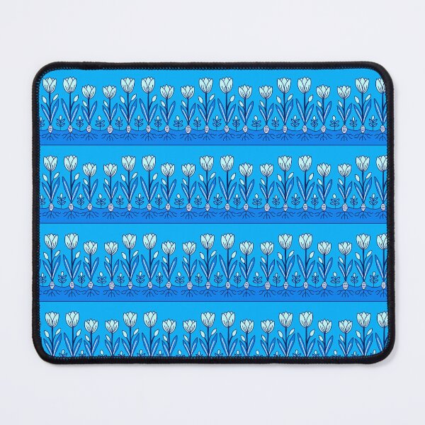 Item preview, Cerulean Tulip Border designed and sold by Finding Fortuity.