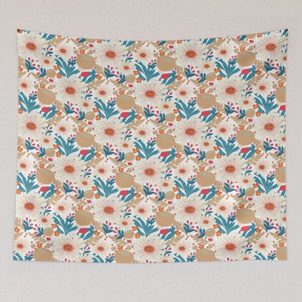 Item preview, Retro Floral Meadow – Seamless Pattern for Home & Tech Decor designed and sold by Clara Fruggeri.