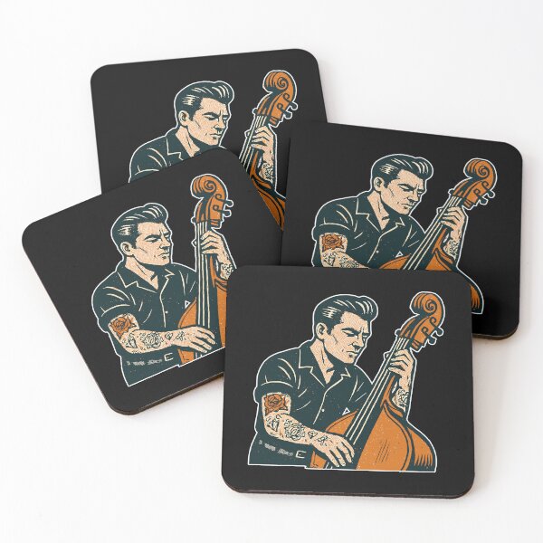 Item preview, Vintage Bassist: Rock n Roll, Tattoos & Double Bass designed and sold by Pineapple-Tree.
