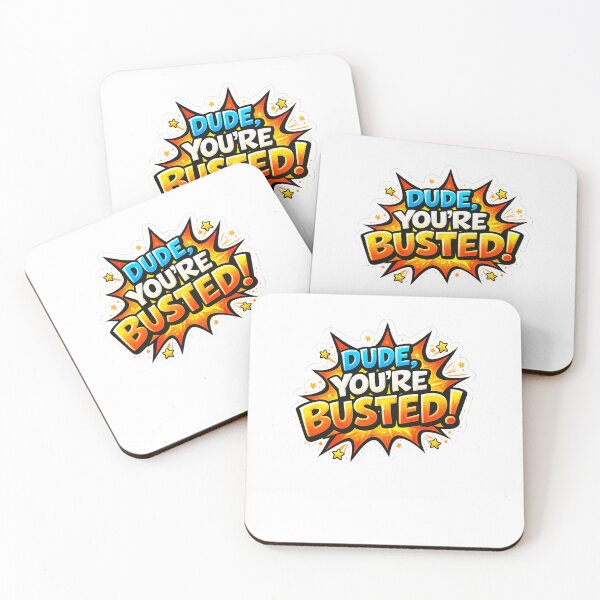 Item preview, Dude You’re Busted Funny Comic Sticker designed and sold by Talkdesign.