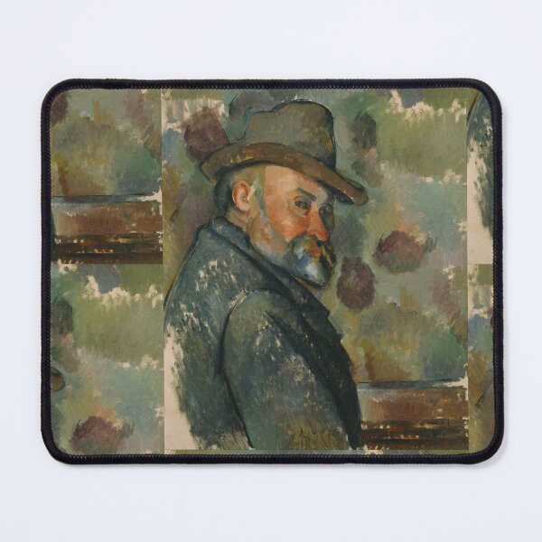 Item preview, Self Portrait With a Hat by Paul Cézanne: Post Impressionist Fine Art Print designed and sold by artofuniverse.