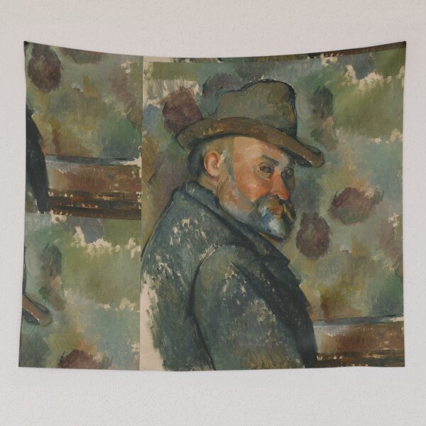 Item preview, Self Portrait With a Hat by Paul Cézanne: Post Impressionist Fine Art Print designed and sold by artofuniverse.