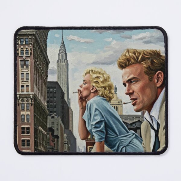 Item preview, The Skyline Dreamers: Marilyn and James Dean New York Impasto Portrait designed and sold by Art's Diner.