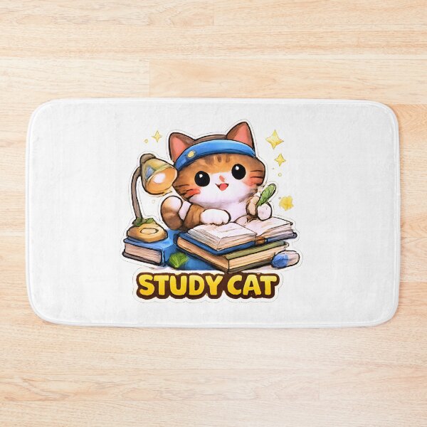 Item preview, Kawaii Cute Study Cat designed and sold by VictorySticker.