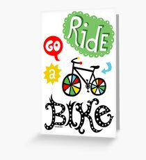 Ride a Bike ll - card Greeting Card