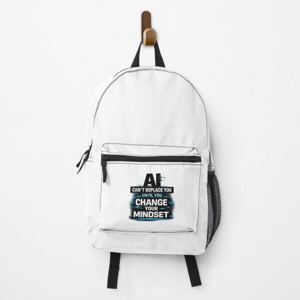 Item preview, AI Can’t Replace You Until You Change Your Mindset – Futuristic Motivational Typography T-Shirt designed and sold by Ink & Attitude.