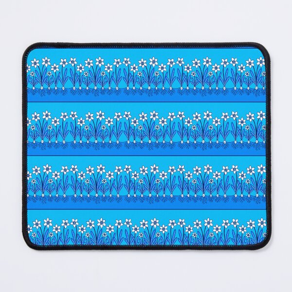 Item preview, Cerulean Daffodil Border designed and sold by Finding Fortuity.