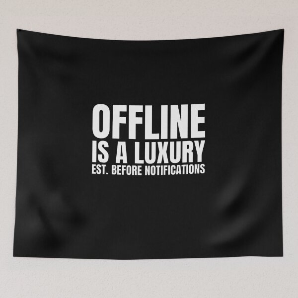 Item preview, Offline Is A Luxury T-Shirt – Digital Detox Minimal Typography Shirt designed and sold by quietvisualsco.
