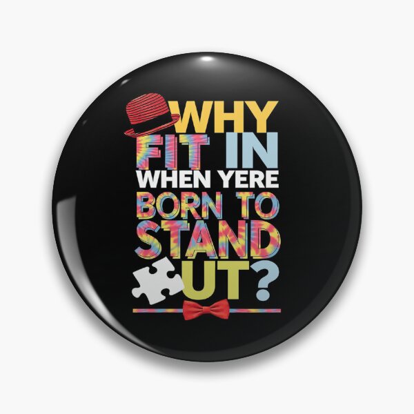 Item preview, Why Fit In Doctor Teacher Cat In Hat Cool Autism Awareness  designed and sold by angolinnArt.