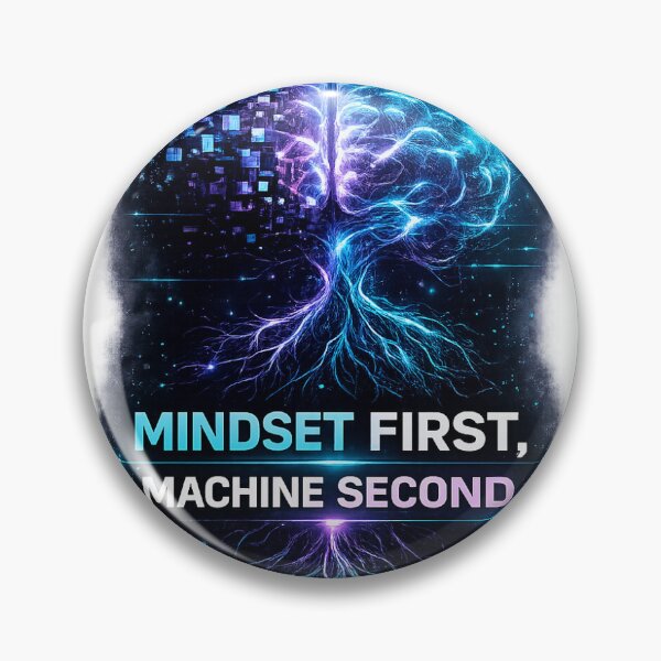 Item preview, Mindset First, Machine Second – Cyberpunk AI Brain Concept T-Shirt designed and sold by Ink & Attitude.