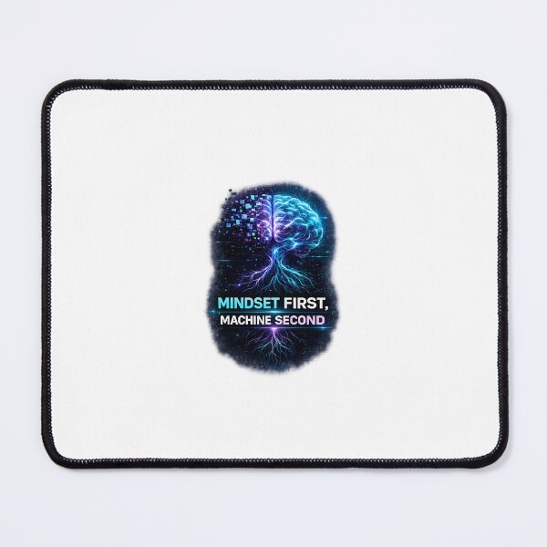 Item preview, Mindset First, Machine Second – Cyberpunk AI Brain Concept T-Shirt designed and sold by Ink & Attitude.