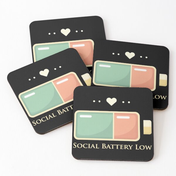 Item preview, Social Battery Low Introvert Funny Design designed and sold by dkza.