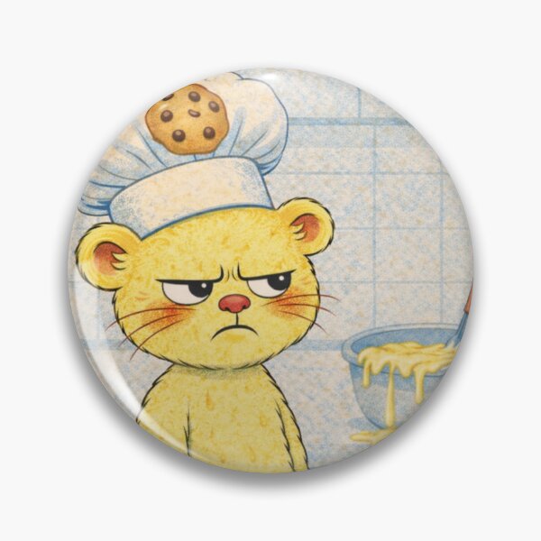 Item preview, Margarine Mink  - Grumpy Baker with Cookie Chef Hat  - Retro Cartoon designed and sold by Second Thought Studio.