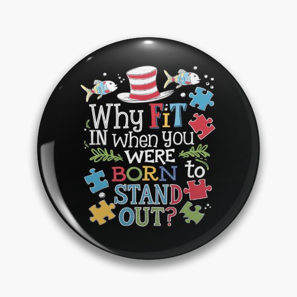 Item preview, Why Fit In Doctor Teacher Cat In Hat Cool Autism Awareness2  designed and sold by angolinnArt.