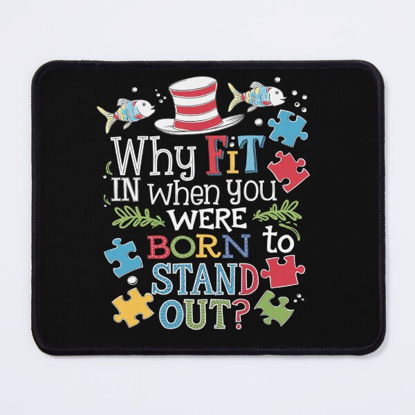 Item preview, Why Fit In Doctor Teacher Cat In Hat Cool Autism Awareness2 designed and sold by angolinnArt.