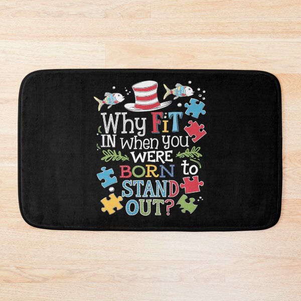 Item preview, Why Fit In Doctor Teacher Cat In Hat Cool Autism Awareness2 designed and sold by angolinnArt.