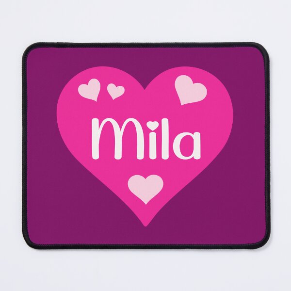 Item preview, Mila Name Pink Heart  designed and sold by Jeallan Designs.
