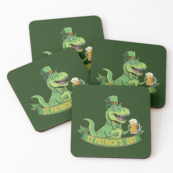 Item preview, Lucky T-Rex – St. Patrick’s Day Beer Party Dino designed and sold by CARPIO Creations.