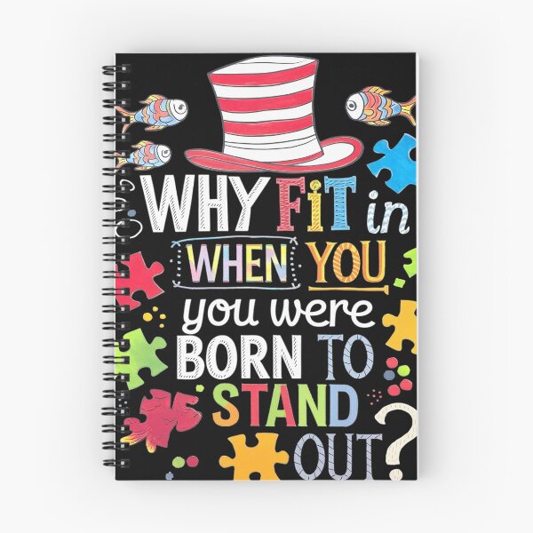 Item preview, Why Fit In Doctor Teacher Cat In Hat Cool Autism Awareness2  designed and sold by angolinnArt.
