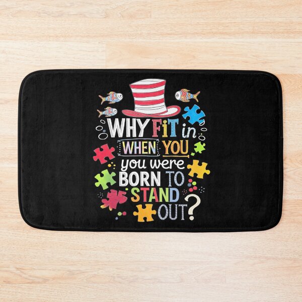 Item preview, Why Fit In Doctor Teacher Cat In Hat Cool Autism Awareness2  designed and sold by angolinnArt.