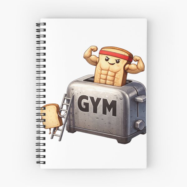 Item preview, From Soft to Shredded – Funny Gym Toaster Transformation Design designed and sold by Gym4Studio.