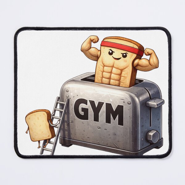Item preview, From Soft to Shredded – Funny Gym Toaster Transformation Design designed and sold by Gym4Studio.
