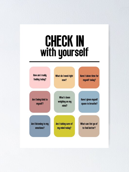 Thumbnail 1 of 3, Poster, Check In With Yourself designed and sold by Dondonmart.
