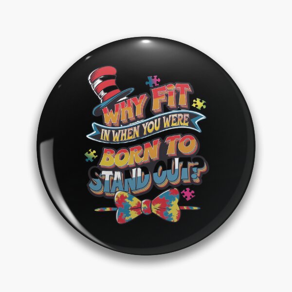 Item preview, Why Fit In Doctor Teacher Cat In Hat Cool Autism Awareness2 designed and sold by angolinnArt.