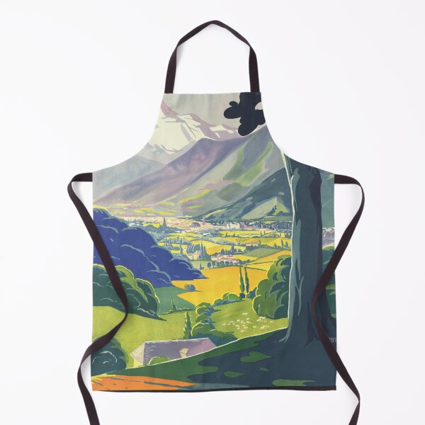 Item preview, Vintage Art Deco Travel Poster | Bagnères-de-Bigorre | French Pyrenees | Chemins de Fer du Midi | Thermal Spa Destination designed and sold by artofuniverse.