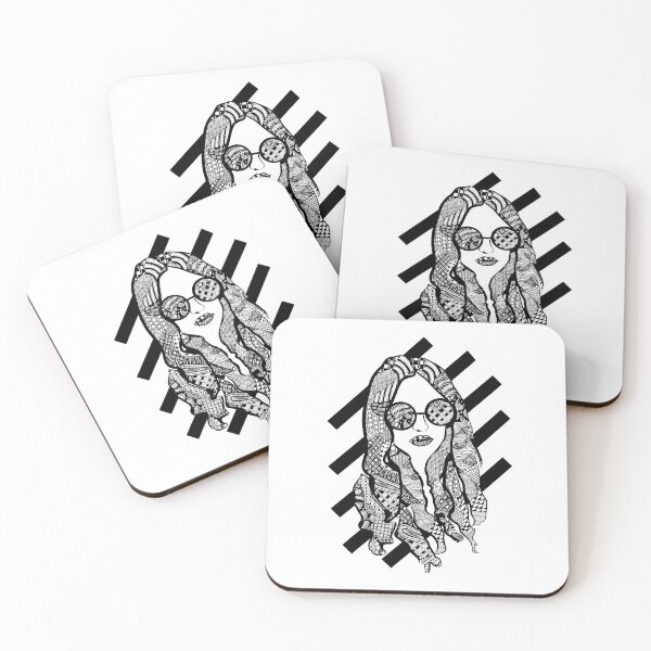 Item preview, Zentangle Woman Silhouette Art - Boho Mandala Girl Pattern Design designed and sold by HBDStudio.