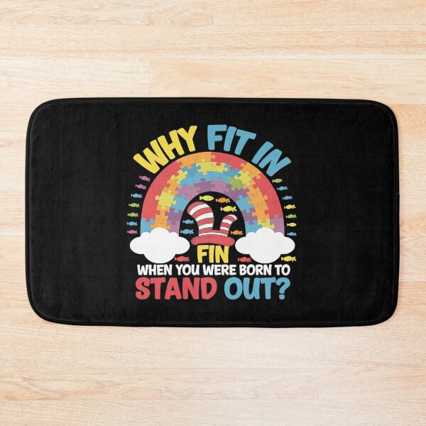 Item preview, Why Fit In Doctor Teacher Cat In Hat Cool Autism Awareness3  designed and sold by angolinnArt.
