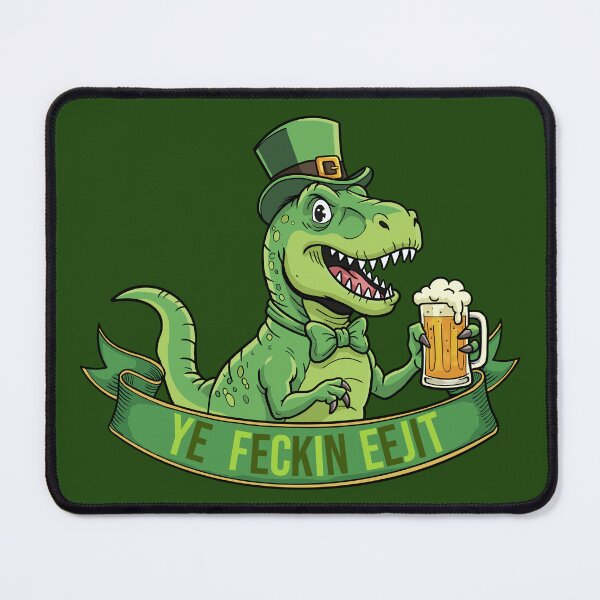 Item preview, Ye Feckin Eejit – Funny Irish T-Rex Beer Party designed and sold by CARPIO Creations.