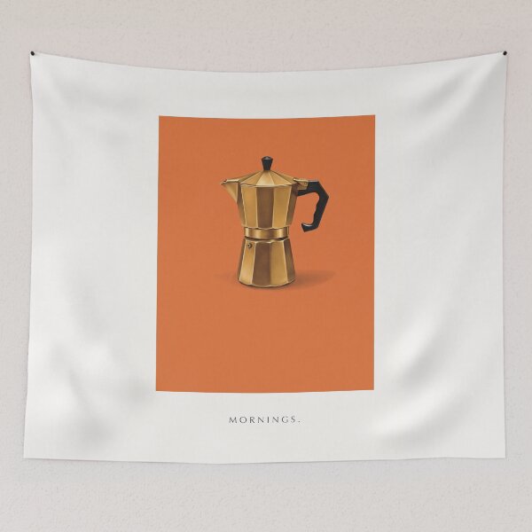 Item preview, Minimalist Moka Pot Coffee Poster Design designed and sold by Kunst&Kontrast.