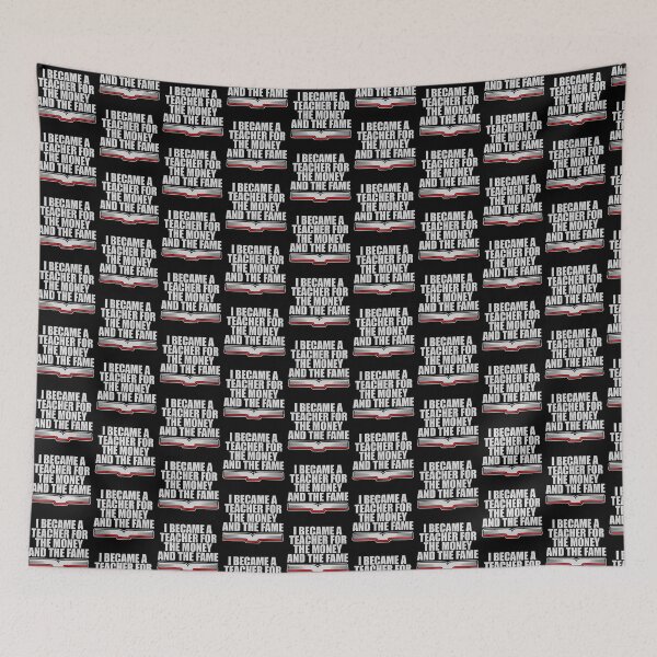 Item preview, I Became Teacher for the Money and Fame Funny Joke designed and sold by shirt-o-mat.