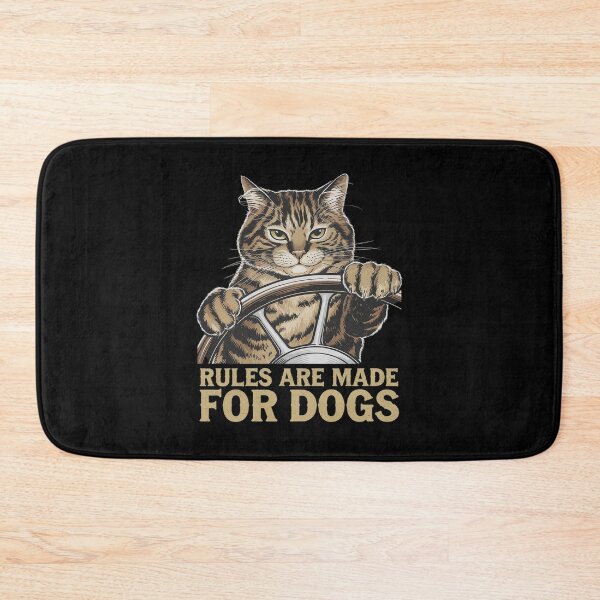 Item preview, Cat Lover - Rules Are Made for Dogs Driving Cat designed and sold by joyouartArt.
