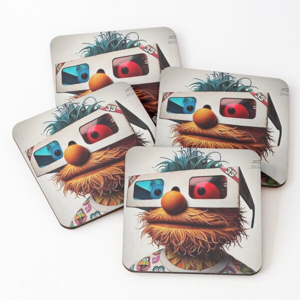 Item preview, “STAYFOCUS MULTIVERSE MUFFIN — The 3D‑GLITCHED MUPPET WHO SEES REALITY IN RED‑BLUE CHAOS MODE” designed and sold by Print Fiction.