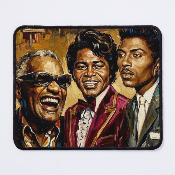 Item preview, The Kings of Soul: Ray Charles, James Brown & Little Richard Impasto Portrait designed and sold by Art's Diner.