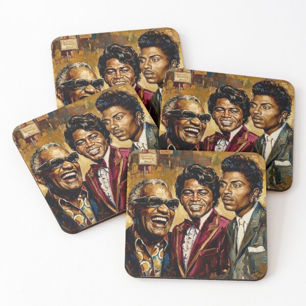 Item preview, The Kings of Soul: Ray Charles, James Brown & Little Richard Impasto Portrait designed and sold by Art's Diner.