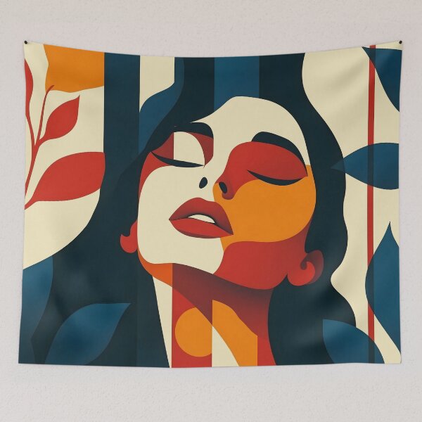 Item preview, Abstract Woman Portrait Modern Bold Color Aesthetic designed and sold by Shoot-The-Moon.