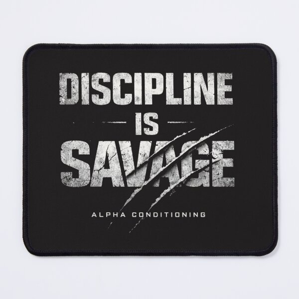 Item preview, Discipline Is Savage – Hardcore Gym Motivation Design designed and sold by Gym4Studio.