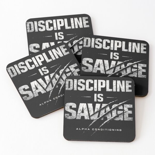 Item preview, Discipline Is Savage – Hardcore Gym Motivation Design designed and sold by Gym4Studio.