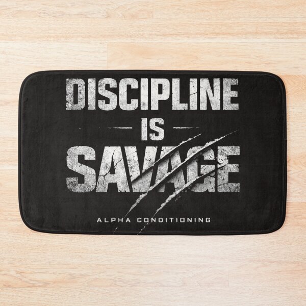Item preview, Discipline Is Savage – Hardcore Gym Motivation Design designed and sold by Gym4Studio.