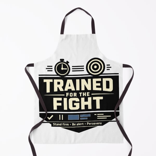Item preview, Trained For The Fight Christian Minimalist Design designed and sold by FunFitLife Studio.