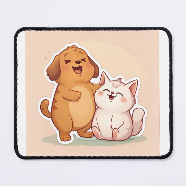Item preview, Best Friends Dog and Cat Hugging Sticker designed and sold by Aviraa By Sharon.
