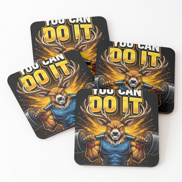 Item preview, Motivational Gym Deer – You Can Do It Workout Design designed and sold by Gym4Studio.