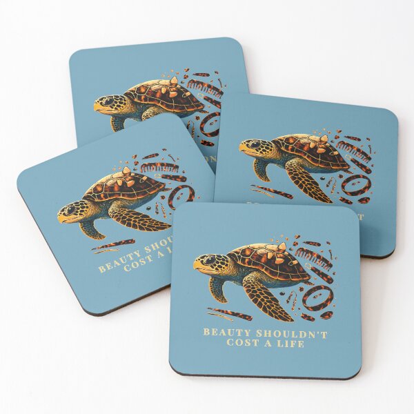 Item preview, Beauty Shouldn’t Cost a Life – Protect the Hawksbill Sea Turtle from the Tortoiseshell Trade designed and sold by Pawethic Prints Studio.